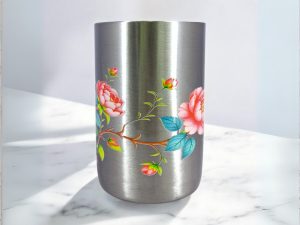 Classic Steels Stainless Steel - Multipurpose Gulzar Designer Glass Set for Home & Office | Ideal for Serving Water, Juice, Cold Drinks & Lemonade | Ideal Gift Choice | Pack of 6 | 300 ML Each