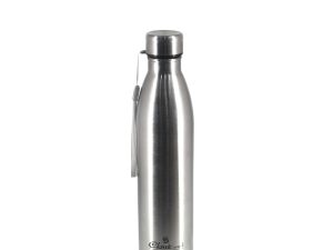 Classic Steels Smiley Stainless Steel Water Bottle, Single Walled, Leak-Proof, Rust-Free Steel Bottle, Easy Grip, Easy to Carry, Travel Bottle, Silver