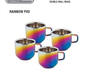 04 Double wall Delight mugs Rainbow set