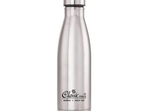 Classic Steels Stainless Steel Hot and Cold Vacuum Insulated Flask - Rust-Free 304 Stainless Steel Water Bottle, Sleek and Curvy Design - Keeps Drinks Hot/Cold Upto 24 Hours